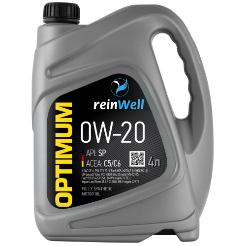 4951 ReinWell Моторное масло 0W-20 API: SP; ACEA: C5,C6 (4л) - 4 л 4951 ReinWell Моторное масло 0W-20 API: SP; ACEA: C5,C6 (4л) - 4 л