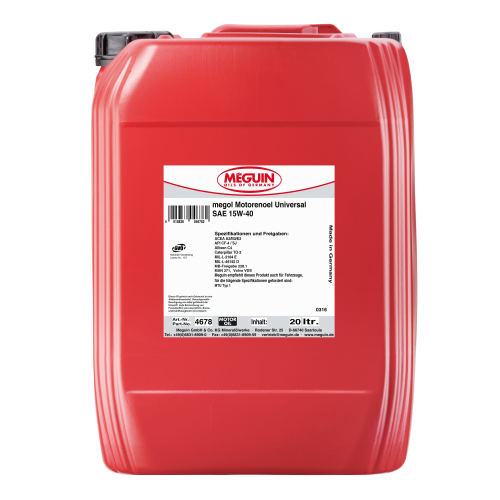 Минеральное моторное масло Megol Motorenoel Universal 15W-40 - 20 л Минеральное моторное масло Megol Motorenoel Universal 15W-40 - 20 л